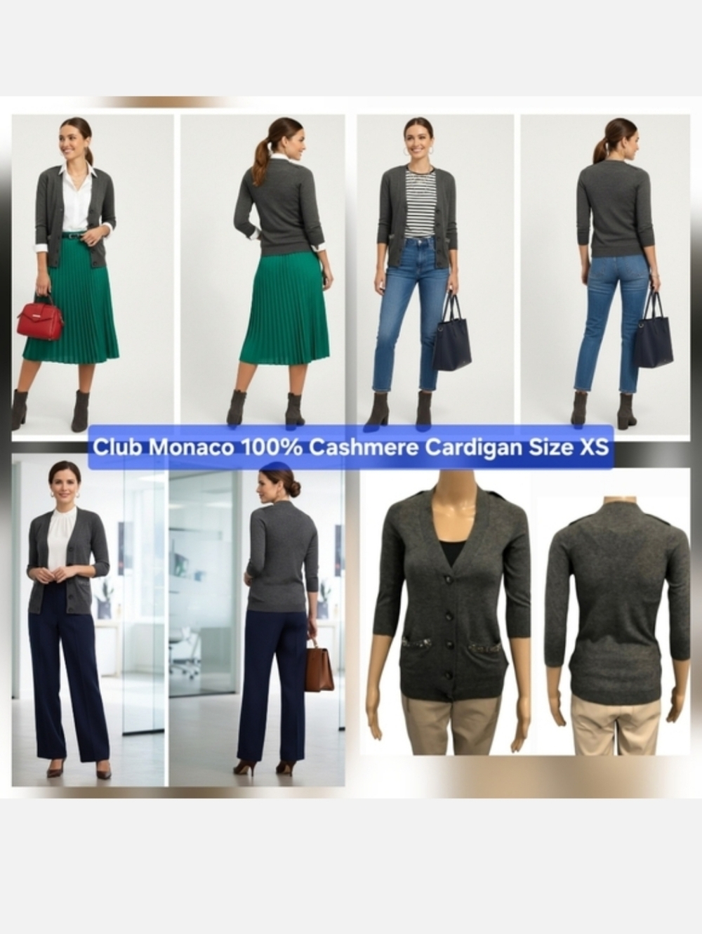 Club Monaco 100% Cashmere Cardigan Size XS